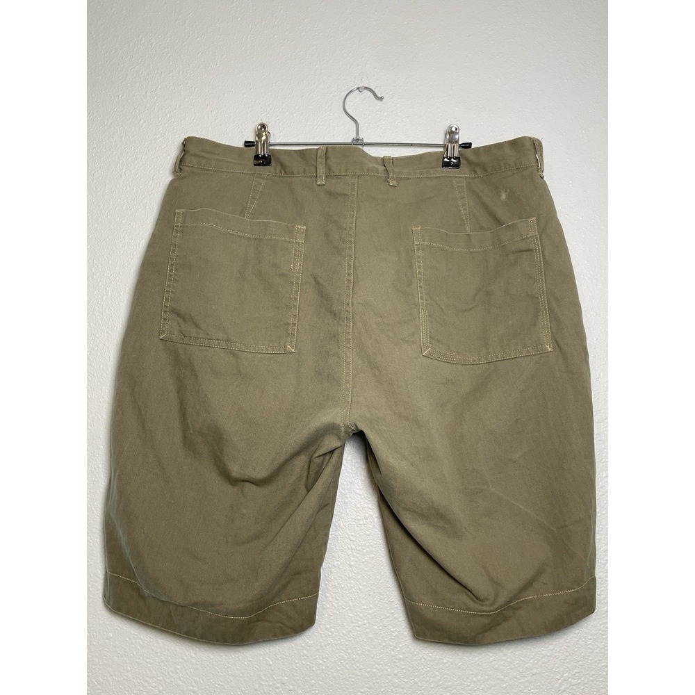 Vintage Polo Ralph Lauren Reversible Shorts 37 Khaki Plaid‎ Y2k Preppy No Tags - Picture 2 of 10